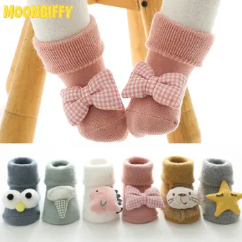 0-3Y Kalın Çorap Bebek Yürümeye Başlayan Çorap Bebek Karikatür kaymaz Yenidoğan Çorap Çocuk Kat Çorap Sıcak Bebekler Çorap Bebek Şeyler