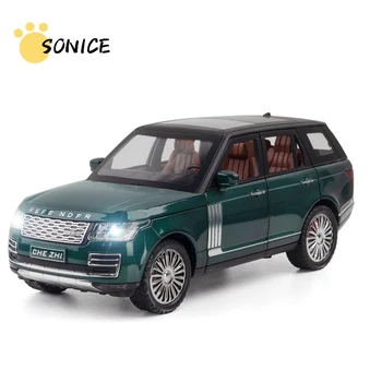 1: 24 oyuncak arabalar Modeli Land Rover Range Rover için 1: 24 Alaşım Modeli ile ışık ve ses Kapı Açık Geri Çekin Modeli En İyi Koleksiyonu