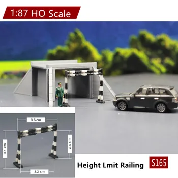 1: 87 HO Ölçekli Tren Demiryolu Modeli Yükseklik Sınırı Korkuluk Modeli Sahne Dekorasyon