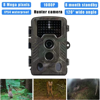 (1 ADET) 2018 Sıcak satış Avcılık Kamera HD 8MP destek 1080 P video Gece sürüm İzcilik Trail Hunter kamera Çiçek gözetim