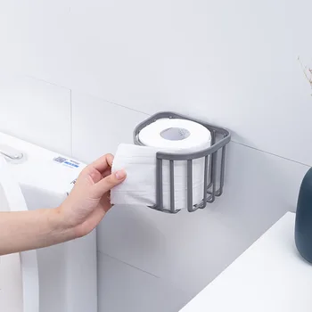 1 Adet Yuvarlak Plastik Banyo Rafı Kendinden Tahliye İyi Havalandırma Tuvalet Kağıdı duş rafı Banyo Aksesuarları Ev için