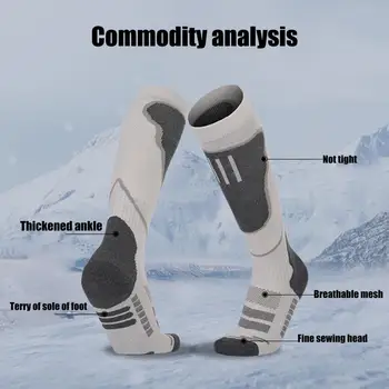 1 Çift Kayak Çorapları Rüzgar Geçirmez Rahat Elastik Kış Profesyonel Kayak Çorapları Açık Tırmanma Çorapları Kayak Çorapları