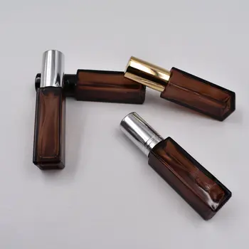 10 adet 10ml Boş Cam Parfüm Şişesi Taşınabilir Küçük Kare Parfüm Şişesi Pompası Püskürtücü Boş Doldurulabilir