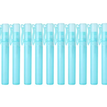 10 adet 10ml Mavi Kalem Sprey Şişesi Taşınabilir Boş Plastik sprey tüpü Kapları Seyahat Parfüm Uçucu Yağlar ve Makyaj