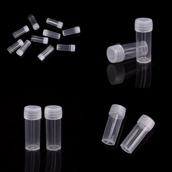10 adet 5ml Santrifüj Plastik Test Tüpleri Şişeler Şişeler Örnek döner kapaklı şişeler Doldurulabilir Şişeler