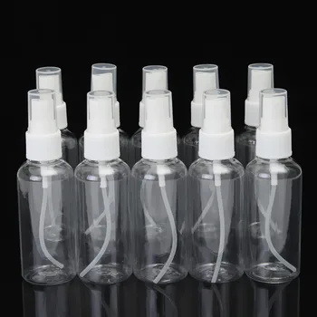 10 adet 60ml Şeffaf Plastik Taşınabilir Parfüm Sprey Şişesi Boş Parfüm Şişeleri Doldurulabilir Sis Pompası Parfüm Atomizer Seyahat