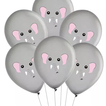 10 adet Orman Vahşi Hayvan Parti Malzemeleri Doğum Günü Süslemeleri Lateks Beyaz Balonlar Çocuklar Doğum Günü Partisi Hayvan Balonlar