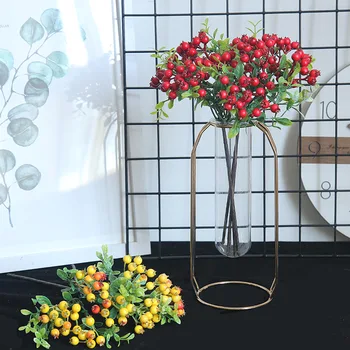 10 adet / grup yapay bitki meyve köpük Noel berry şube sahte çiçek güz dekorasyon düğün Tutan çiçekler dekorasyon ev