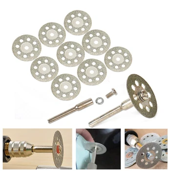 10x20mm elmas kesim diskleri kesme aleti taş kesme diski aşındırıcılar kesme dremel döner aracı aksesuarları dremel kesici