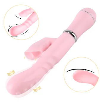 12 Hız Yalama Yapay Penis Vibratörler Kadın G Spot Clit Stimülasyon Yapay Penis Vibratör Vajina Klitoris Kadın Masaj Mastürbasyon