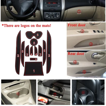 12 adet set İç Kapı Oluk Ped Bardak Tutucu Kapısı Yuvası Paspaslar kaymaz Değiştirme Nissan Livina 2007-2015 İçin