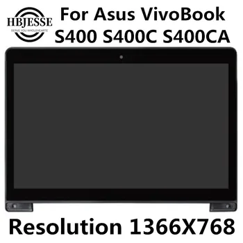 14 inç Dokunmatik LCD Meclisi Ekran Digitizer HD 1366X768 Asus VivoBook S400 S400C S400CA Çerçeve ile