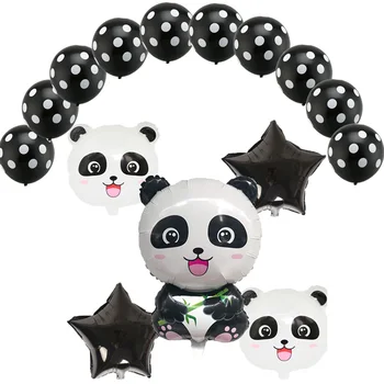 15 adet / grup 18 inç yıldız Çin Panda Folyo Balonlar 2.8 g lateks balon çocuk Şişme Oyuncaklar Doğum Günü Partisi Dekoru Çocuklar Globos
