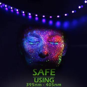 16.4 Feet (5 Metre) ultraviyole 395nm UV reçine dolgu ışığı şerit led ışık SMD5050 12 V 60 LEDS / MTR siyah led ışıklı bant