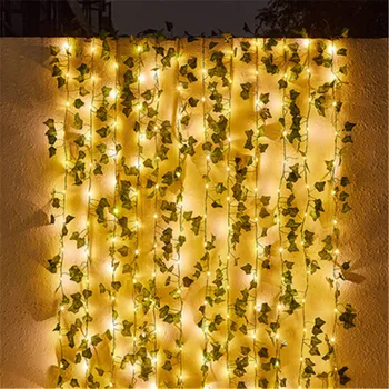 2/5 / 10M Su Geçirmez Dış mekan güneş ışıkları Akçaağaç Yaprağı Peri İşıklar Garland Noel Bahçe Yapay Bitkiler Düğün Dekorasyon