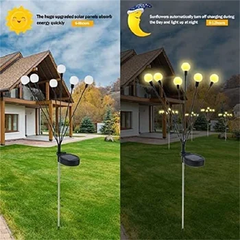 2 ADET Güneş Enerjisi mantar İşığı Güneş Enerjisi Havai Fişek Firefly ışıkları Yard Çim Bahçe Lambası Güneş Işığı Noel Lambaları Su Geçirmez
