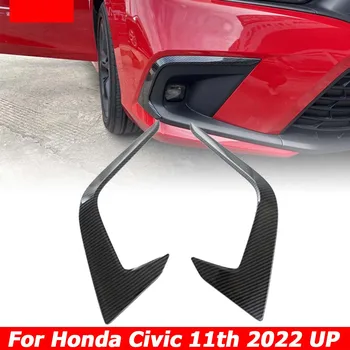 2 ADET Honda Civic 2022 İçin 11TH Ön Tampon Sis İşık Splitter Dudak Spoiler Difüzör Guard Kapak Trim Sticker Araba Aksesuarları