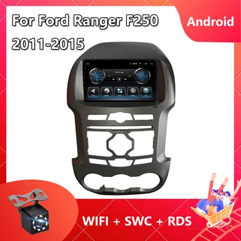2 Din Araba Radyo Ford Ranger İçin F250 2011-2015 Android Navigasyon GPS Multimedya Video Oynatıcı 8 Çekirdekli ROM RAM 8GB + 256GB FM BT USB