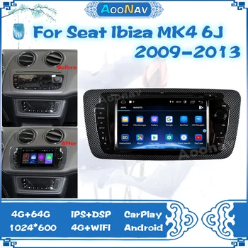 2 din Android otomobil radyosu Seat Ibiza için 6j 2009-2013 2010 Carplay 4G Araba Multimedya oynatıcı GPS 2din autoradio