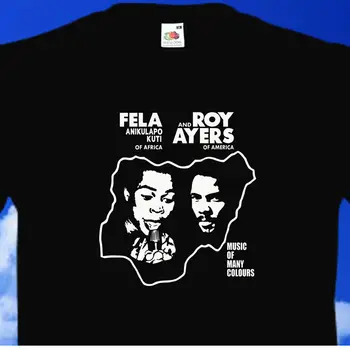 2019 Moda Sıcak satış %100 % pamuk Fela ve Roy Ayers - Müzik Birçok Renk T shirt Kazak 2000 Siyah afrobeat Tee gömlek