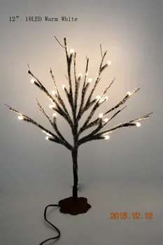 2019 Yeni Tasarım Mini Kar ağacı ışık Noel Dekorasyon Ev Düğün Masa Dekorasyon Buz Örtüsü Küçük Ağaç ışık Tabanı ile