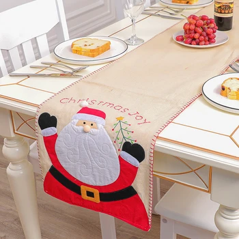 2021 Noel dekorasyon ev yemek keten masa koşucu batı restoran otel sehpa masa örtüsü masa mat düzeni