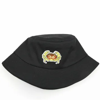 2021 Tüylü Yengeç Nakış Pamuk Kova Şapka Balıkçı Şapka Açık Seyahat Şapka güneşlikli kep Şapka Erkekler ve Kadınlar için 104