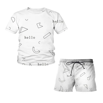 2021 Yeni T-shirt Geometri 3D baskılı tişört Çocuk Giyim Erkek Kız Elbise hip hop t - shirt Yürümeye Başlayan Giysi çocuklar için En İyi Hediye