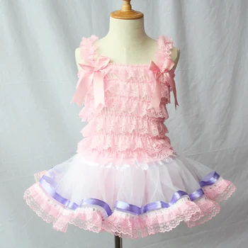 2022 Bebek kısa Kız Elbise Yelek Takım Elbise Kız Etek Seti Kız Parti Etek Örgü çocuk Prenses Sevimli Dantel Yelek TuTu Etek