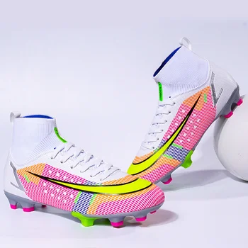 2022 Erkek Futbol Cleats futbol ayakkabısı Tf / fg Açık Futbol Eğitim Botları Erkekler Kadınlar için futbol Ayakkabıları Futsal ayakkabı Chuteira Campo