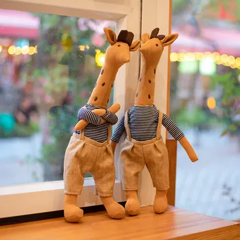 2022 Kawaii peluş oyuncaklar Çocuklar İçin Sevimli Doldurulmuş Geyik Bebek Güzel Zürafa Oyuncak Çocuk Kız Oyuncak Bebek Yatıştırmak Bebek Ev Dekor