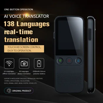 2022 T10 PRO Akıllı Ses Çevirmen 137 Çoklu Dil Gerçek Zamanlı Çevrimiçi Anında Off Line Çeviri AI Öğrenme Dönüşüm