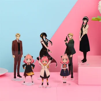 2022 X AİLE Şekil Eylem Stand Cospaly Plaka Masası Dekor Akrilik Ayakta İşaret Oyuncak Anime CASUS Model Hayranları Hediyeler