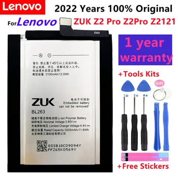 2022 Yıl 100% 3100mAh BL263 Orijinal Pil İçin Z2Pro Z2121 Lenovo ZUK Z2 Pro Cep Telefonu Yedek Pil +Araçlar Ücretsiz