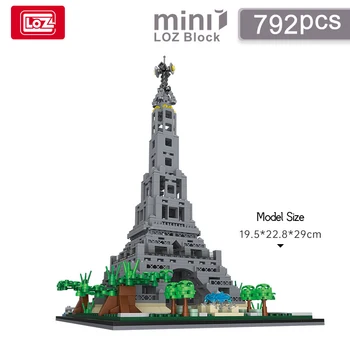 2023 YENİ Yaratıcı Parti Eyfel Kulesi Montaj Modeli LOZ MİNİ Yapı Taşı MOC Ünlü Dünya Mimarisi oyuncak inşaat tuğlaları