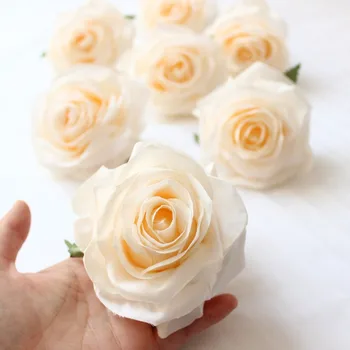 24 Adet Yapay Dekoratif Gül Kafaları Yüksek Kaliteli Çiçekler Simülasyon Düğün Kutlama DIY Güzel Renkler