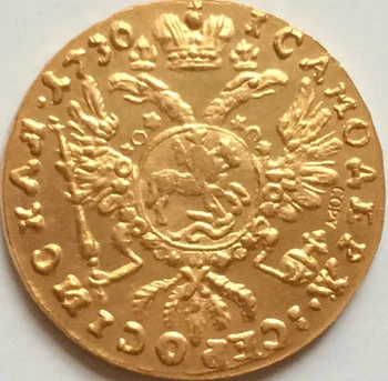 24 K altın kaplama 1730 rus altın paraları kopya
