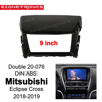 2Din araç DVD oynatıcı Çerçeve Ses Montaj Adaptörü Dash Trim Facia Paneli 9 inç Mitsubishi Eclipse Cross 2018-2019 İçin Çift Radyo Çalar