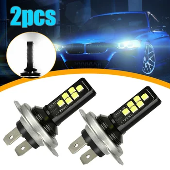 2X H7 LED araba ışık araba kafa lambası ampulleri ışık yüksek düşük ışın 240W 52000LM 6000K beyaz araba sürüş koşu lambası sis lambası 12V