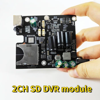 2ch DVR Kurulu Kayıt Modülü Mini Mobil DVR Kurulu 5mp AHD 960 P CVBS Mobil DVR Kurulu Desteği 512 GB SD Kart
