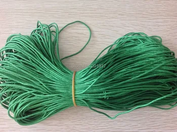 2mm Yeşil Naylon Kordon + Rattail Örgü Makrome Halat Yapma Boncuk Bilezik Kabloları Aksesuarları 90 m = 90 m*1 Rulo