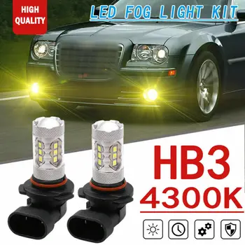 2x HB3 / 9005 Sarı 80W Yükseltme LED Sis ampuller Chrysler 300 2005-2009 İçin