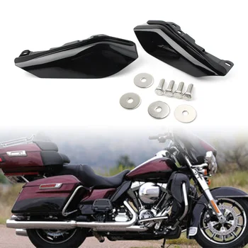 2x mat siyah motosiklet ısı kalkanı orta çerçeve hava deflektörü Trim ıçin Harley sokak Glide FLHTCU FLHTCUL FLTRU FLHTK 2009-2016