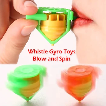 3/5 adet Düdük Dönen Gyro Oyuncak Üfleme Rotasyon Basınç Gyro Yetişkin Çocuk Stres Giderici Masaüstü Spinner Çocuk Yenilik Fidget Oyuncak
