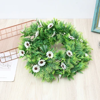 30 cm Yapay Çelenk Asılı Kapı Düğün Dekoratif Yapraklar Papatya Çelenk Fotoğraf Prop Pencere Ev Noel Dekorasyon