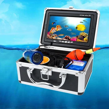 30 m Kablo Balık Bulucu Sualtı Balıkçılık Kamera 7 inç 1000TVL Su Geçirmez Video Sualtı Kamera 12 ADET beyaz LED ışıkları