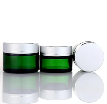 30G yeşil cam şişe / kavanoz serum / krem / maske özü / göz jeli / nemlendirici / kozmetik hyaluronik asit ambalaj cilt bakımı kavanoz / pot