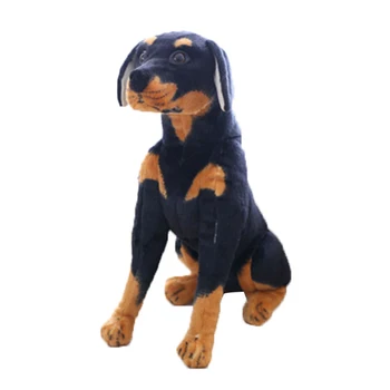 35 cm Simülasyon Gerçekçi Rottweiler Köpek Peluş Bebek Gerçekçi Zarif Sevimli peluş oyuncaklar Ev Dekorasyon Süsler Hediye Çocuklar İçin