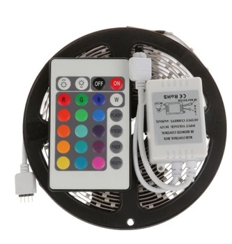 3528 SMD No-su geçirmez RGB LED şerit ışık DC 12 V 5 metre 60led/m LED esnek ışık şeridi uzaktan kumanda ile ücretsiz kargo