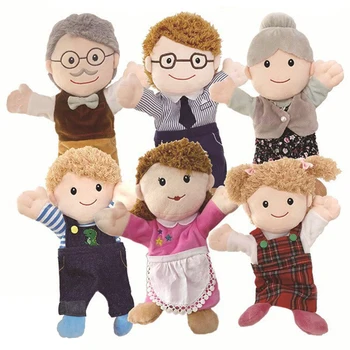 35cm aile açık ağız eldiven kuklaları anaokulu gösterisi anne vantrilok hikaye anlatmak muppet Rol oynamak handdoll erkek kız hediyeler oyuncak